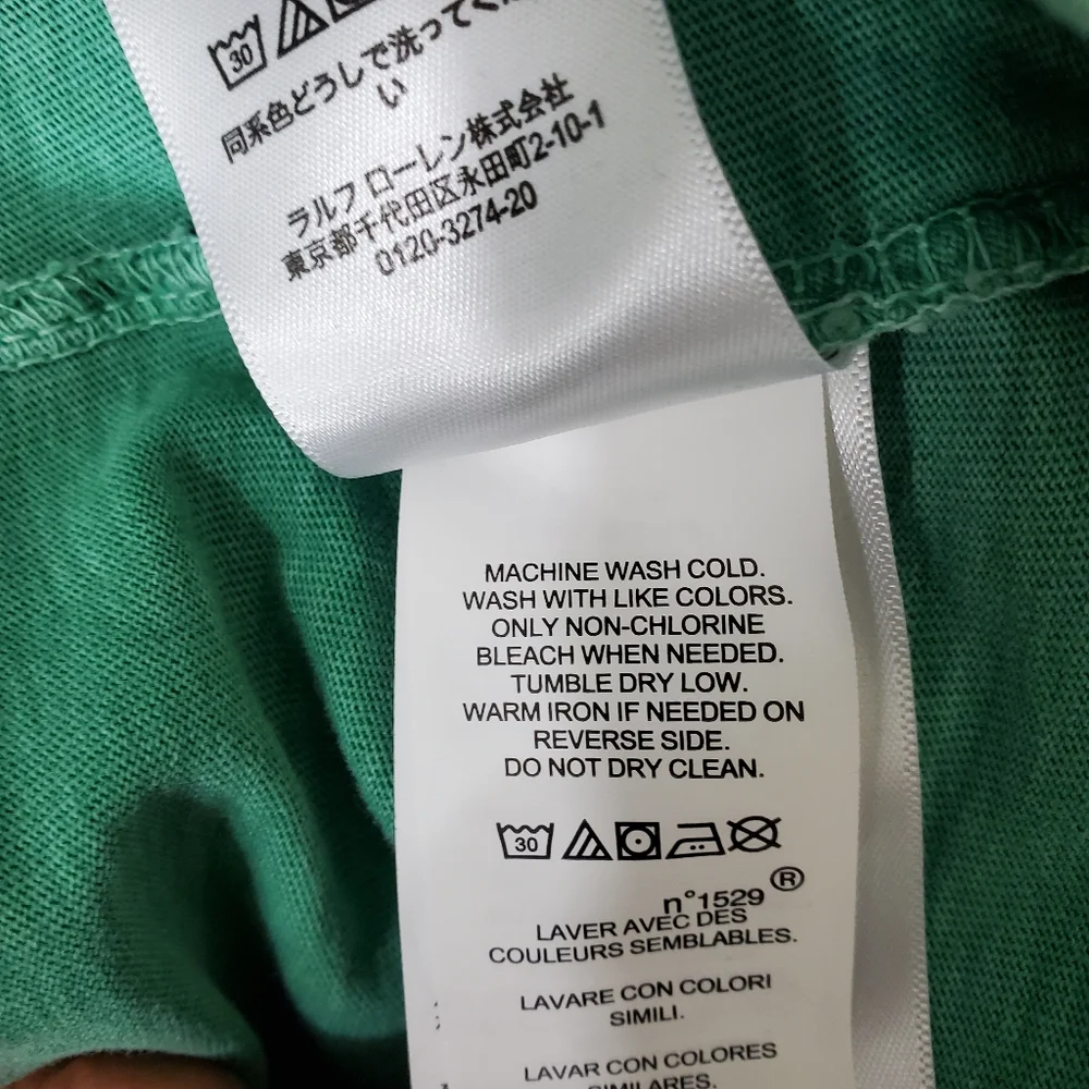 Polo Ralph Lauren 100% Cotton Green Pullover Hoodie, Size Small